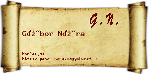 Gábor Nóra névjegykártya